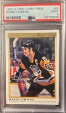 1990-91 O-Pee-Chee OPC Premier Mario Lemieux #63 PSA 9 Pittsburgh Penguins MINT