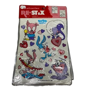 Vintage Looney Tunes Tiny Toon Adventures Valentines Day Re Stix Sticker Decor - Picture 1 of 4