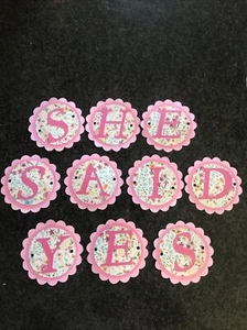 She Said Yes Hand Made Crafted Lettering Engagement Party Sign - Picture 1 of 4
