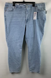 True Craft Jeans Skinny Blue Medium Wash 5-Pockets Zip Fly Button Sz 24W NEW - Picture 1 of 11