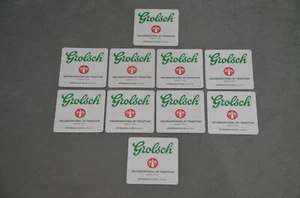 10x Grolsch Beer Cardboard Mat Coaster Brand New Mats Set Pub Bar Mancave - Picture 1 of 4