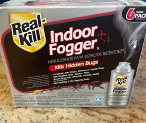 REAL-KILL Indoor Fogger Insect Killer Aerosol (6 x 2 oz. Fogger Pack) – NIB - Picture 1 of 7