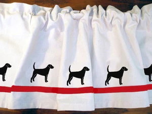 Harrier Dog Window Valance Curtain .. Choice of Colors* - Picture 1 of 8