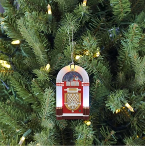 Mr. Christmas Mini Jukebox Ornament Musical LED Illuminated Christmas Decoration - Picture 1 of 10
