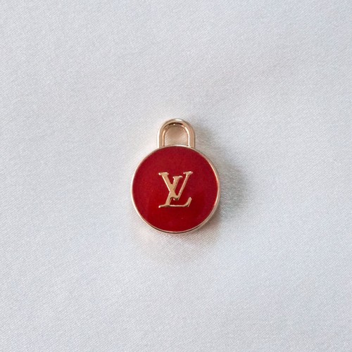 LOUIS VUITTON（LV） Louis Vuitton ciondolo con cerniera ciondolo rotondo rosso oro smalto 15 mm