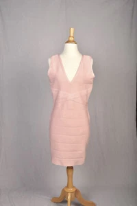 Bebe Double V-Mini Bandage Dress  Size LG - Picture 1 of 5