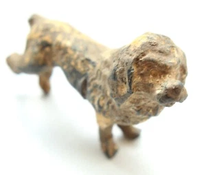 Antique Tin Lead Miniature Toy Animals Figurine DOG - Picture 1 of 6