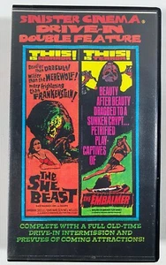 Sinister Cinema Drive-In Double Feature #74 VHS, The She Beast & The Embalmer - Picture 1 of 3
