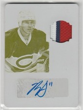 2013-14 Dominion Printing Plates Yellow #166 Brendan Gallagher Jersey Auto 1/1