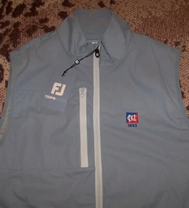NEW FOOTJOY 1/4 Zip Pullover Vest Jacket Shirt NEWPORT COUNTRY CLUB Size S Gray - Picture 1 of 8