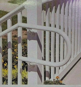 Fiberon HomeSelect ADA White Stair Handrail Loop Return HR LOOP KIT WH - Picture 1 of 3