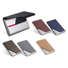 6 Pcs Business Card Holder With Magnetic Pu Leather Stainless Steel7720