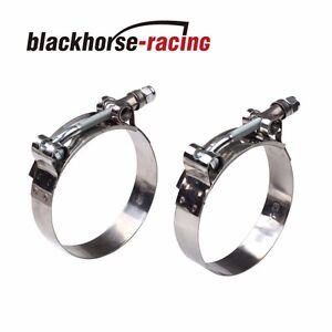 2 x 4" inch Stainless Steel T-Bolt Clamp Turbo Coupler Intake Intercooler TBOLT