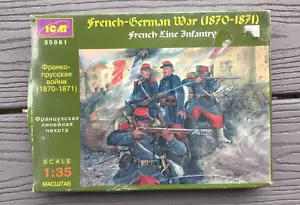 ICM 1/35 FRENCH-GERMAN WAR FRENCH LINE INFANTRY 1870-1871 4 FIGURES 35061 F/S - Picture 1 of 2