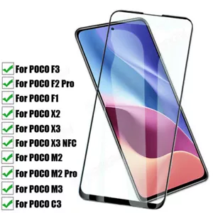 Tempered Glass For Xiaomi Mi 11 Lite K40 Pro X3 Pro Note 9T 10i 5G M2 Pro F2 Pro - Picture 1 of 12