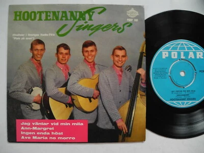 HOOTENANNY SINGERS/Björn Ulvaeus/ABBA Jag väntar vid min.. + 3 EP 7" vinyl 1964  - Image 1 of 2