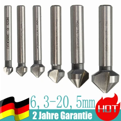 MARKENLOS HSS Kegelsenker Senker Senkbohrer Versenker Set Holz Metall 6,3-20,5mm Rundgriff