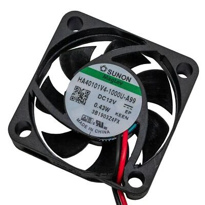 Lüfter 12V DC 0,38W 40x40x10mm 9,2m³/h 5000U/Min 9,2m³/h Sunon HA40101V41000UA99 - Bild 1 von 4
