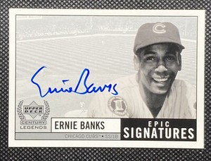 1999 Upper Deck Century Legends Ernie Banks Epic Signatures #EB Chicago Cubs HOF