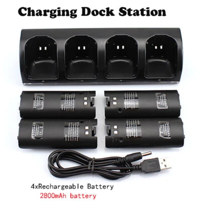 4x Wii Controller Battery Pack Rechargeable+Charger Dock Station For Nintendo - Image 1 of 4