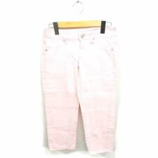 Mango Pants Cropped Tapered Zip Fly Thin Plain Simple 2 Pink /Tt32 Women'S