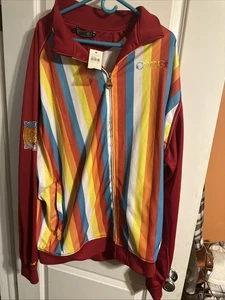 Chaqueta Coogi Para Hombres 5XL Roja Arco Iris Cremallera Completa Pista Ropa de Calle Nueva con Etiquetas - Imagen 1 de 8