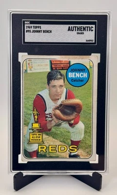 1969 Topps Johnny Bench (Copa All-Star Rookie) #95 SGC Auténtico-Rojos de Cincinnati Foto 1 de 2