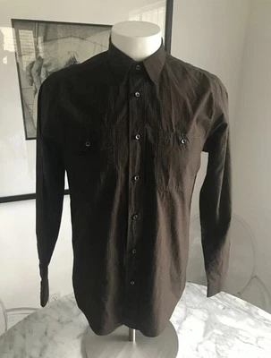$375 Men's Ralph Lauren Black Label Brown  Dress Shirt Size Large ITALY - Image 1 of 4