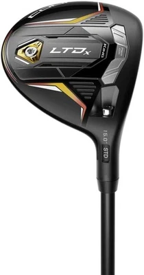 New LH  Cobra LTDx Black-Gold 15 Degree 3 Fairway Wood HZRDUS Stiff W/Headcover - Image 1 of 4