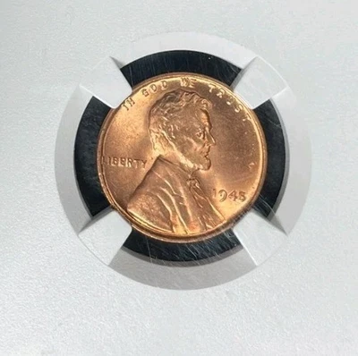 1945 LINCOLN WHEAT CENT ~ NGC - MS 66 RD  ~BEAUTIFUL COIN~ REF#02-074 - Image 1 of 4