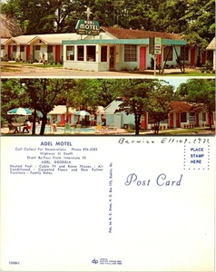 Georgia Adel Motel Swimming Pool Highway 41 South Interstate 75 Vintage Postcard - Picture 1 of 1
