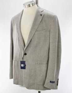 PETER MILLAR Iced Chai CAROVA Wool Cotton Blend Sport Coat 44 NWT - Picture 1 of 3
