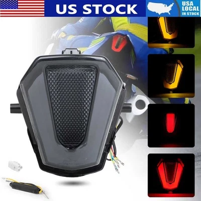 Smoke LED Brake Tail Light Integrated Turn Signal For Suzuki GSXR 1000 2017-2024 - Image 1 of 4