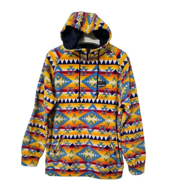 Free Nature NYC 1/4 Zip Fleece Hoodie Men M Colorful Aztec Southwestern Kangaroo - Image 1 of 4
