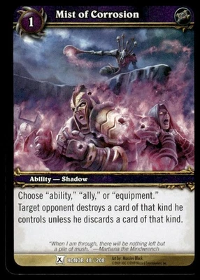Mist of Corrosion 48/208 Fields of Honor 2009 World of Warcraft TCG NM - Image 1 of 2