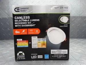 Commercial Electric Elite Series 6in LED Canless Recessed Light Kit w/ DuoBright - Picture 1 of 9