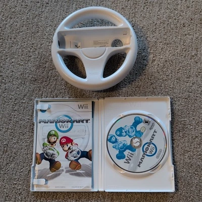 Mario Kart Wii Nintendo Wii 2008 Tested & Working With Wheel - Image 1 of 3