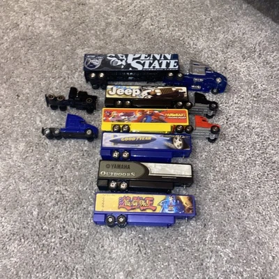Lote de (6) remolque tractor Matchbox Goodyear, Yamaha, MarioKart y más  Foto 1 de 4