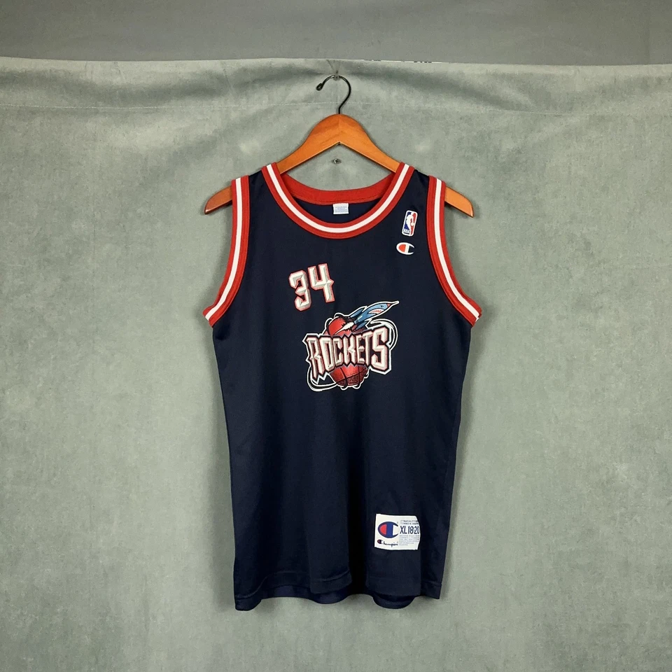Camiseta deportiva vintage Champion Houston Rockets hakeem olajuwon #34 juvenil XL (18-20) Foto 1 de 4
