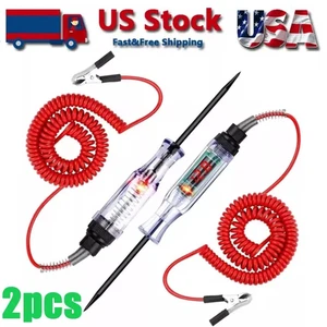 2X 6-24V Digital Electric Voltage Circuit Tester Automotive Test Light Car Truck - Imagen 1 de 9