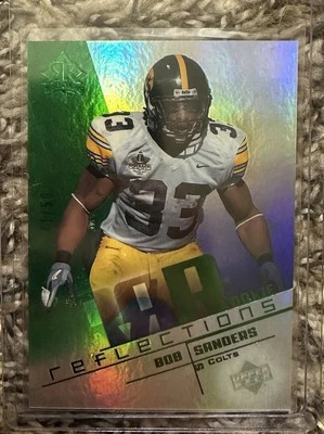 2004 Upper Deck Reflections Bob Sanders Rookie Green Parallel #41/50 Colts - Image 1 of 3