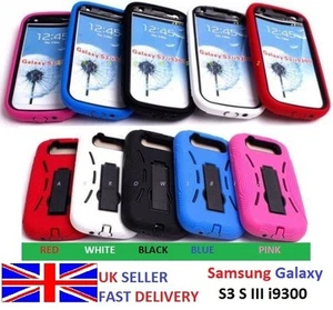 Funda protectora híbrida con soporte H.Duty a prueba de golpes para Samsung Galaxy S3 S III i9300 - Imagen 1 de 5