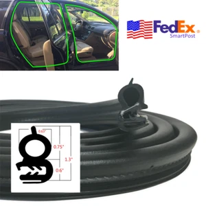 118 INCH EPDM Rubber & Steel Car Door Edge Seal Weatherstrip Left or Right USA - Picture 1 of 9