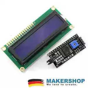 LCD 1602 I2C Azul Display HD44780 Pantalla Pantalla 16x2 Arduino Raspberry Pi - Imagen 1 de 5