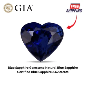 Blue Sapphire Gemstone Natural Blue Sapphire Certified Blue Sapphire 2.62 carats - Picture 1 of 6