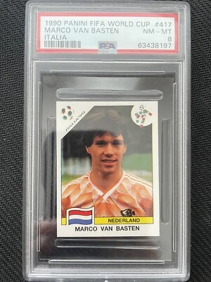 Copa Mundial Panini 1990 Marco Van Basten PSA 8 Foto 1 de 2