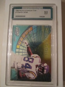 1999 RANDY MOSS FOOTBALL CARD PACIFIC DYNAGON #14 AGS GRADED 9 MINT - BBA-28 - Picture 1 of 2
