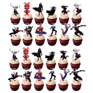 Spider-Man: Across the Spider-Verse 24Pcs Cupcake Toppers Birthday Party Decor - Picture 1 of 2