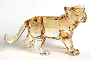 Swarovski Figurine Tiger Cub Standing Amber W/Inner and Outer Box - Picture 1 of 1