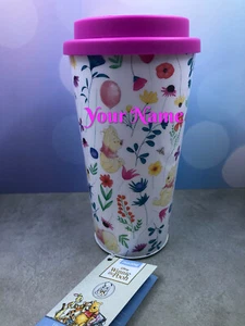 Brand New Cute Winnie The Pooh Large 450ml Personalised Plastic Travel Mug Cup - Picture 1 of 3